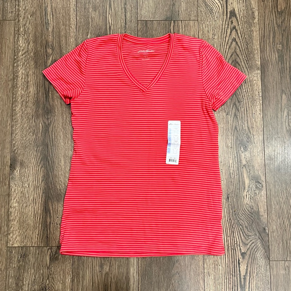 Eddie Bauer Short Sleeve Top Tshirt Vneck